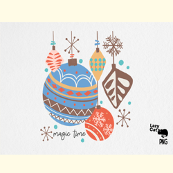 hand drawn winter png balls magic time
