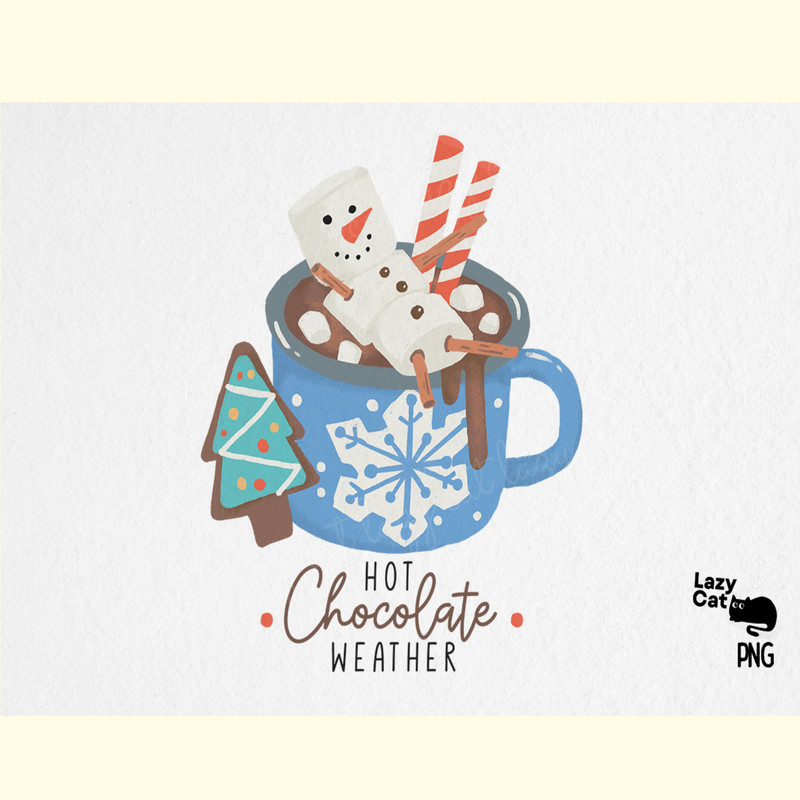 Hand Drawn Winter PNG Hot Chocolate.png