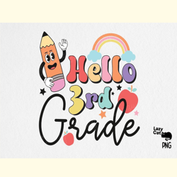 hello 3rd grade, school png clipart