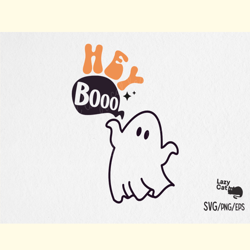hey boo halloween svg design