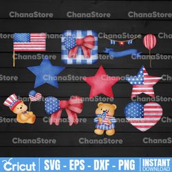 4th of july bundle, watercolor 4th of july png, independence day, patriotic graphics, bbq , fireworks, flag png
