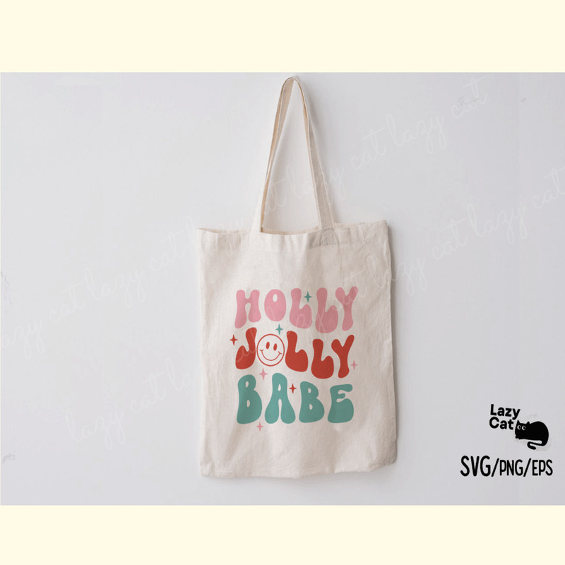 Holly Jolly Babe Christmas SVG Design_ 2.png