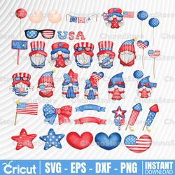 4th of july gnomes png bundle, funny fourth of july png , patriotic shirt png, sublimation designs downloads