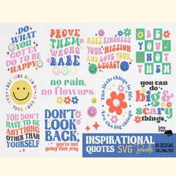 inspirational quotes retro svg bundle