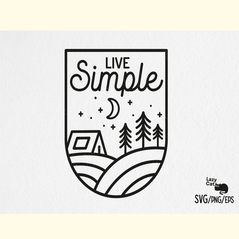 Live Simple Camping SVG Design.png