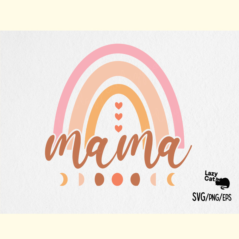 Mama Boho Rainbow SVG Design.png