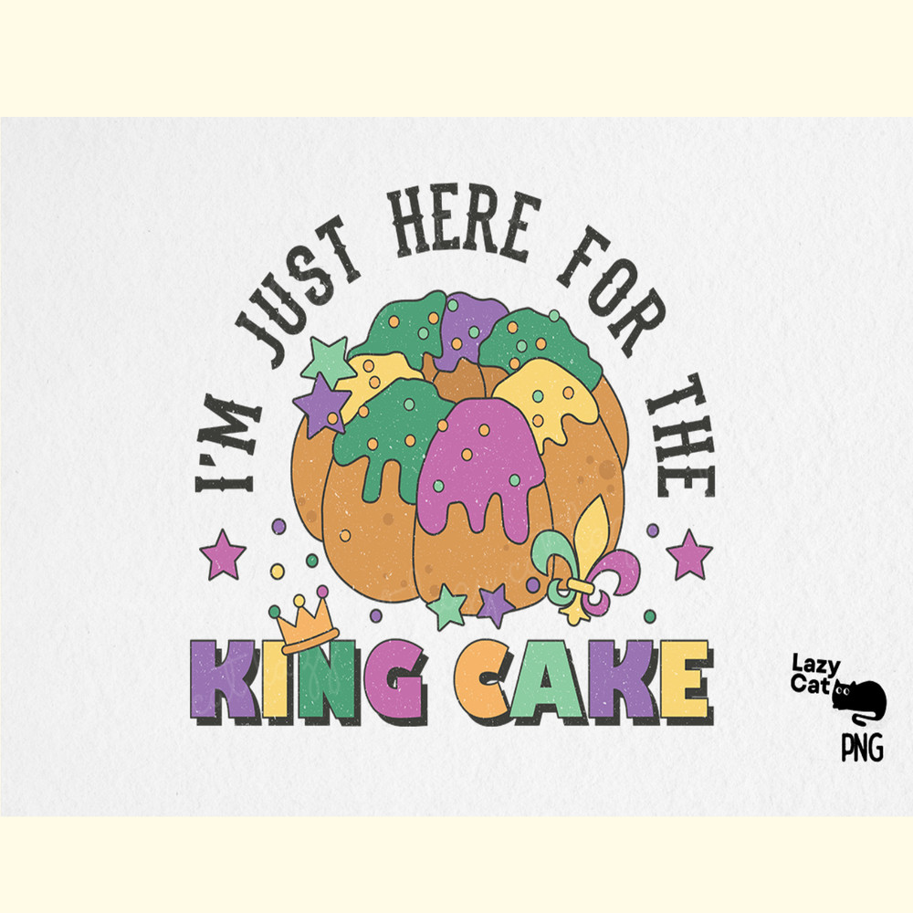 Mardi Gras King Cake PNG Sublimation.png