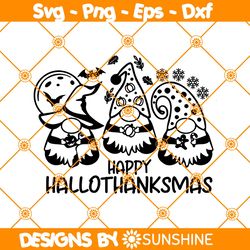 Happy Hallothanksmas SVG, Gnome SVG, Halloween SVG, Christmas Svg, Thanksgiving Svg, File For Cricut