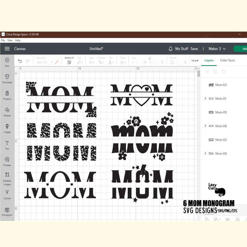 Mother’s Day Mom Monogram SVG Bundle_ 5.png