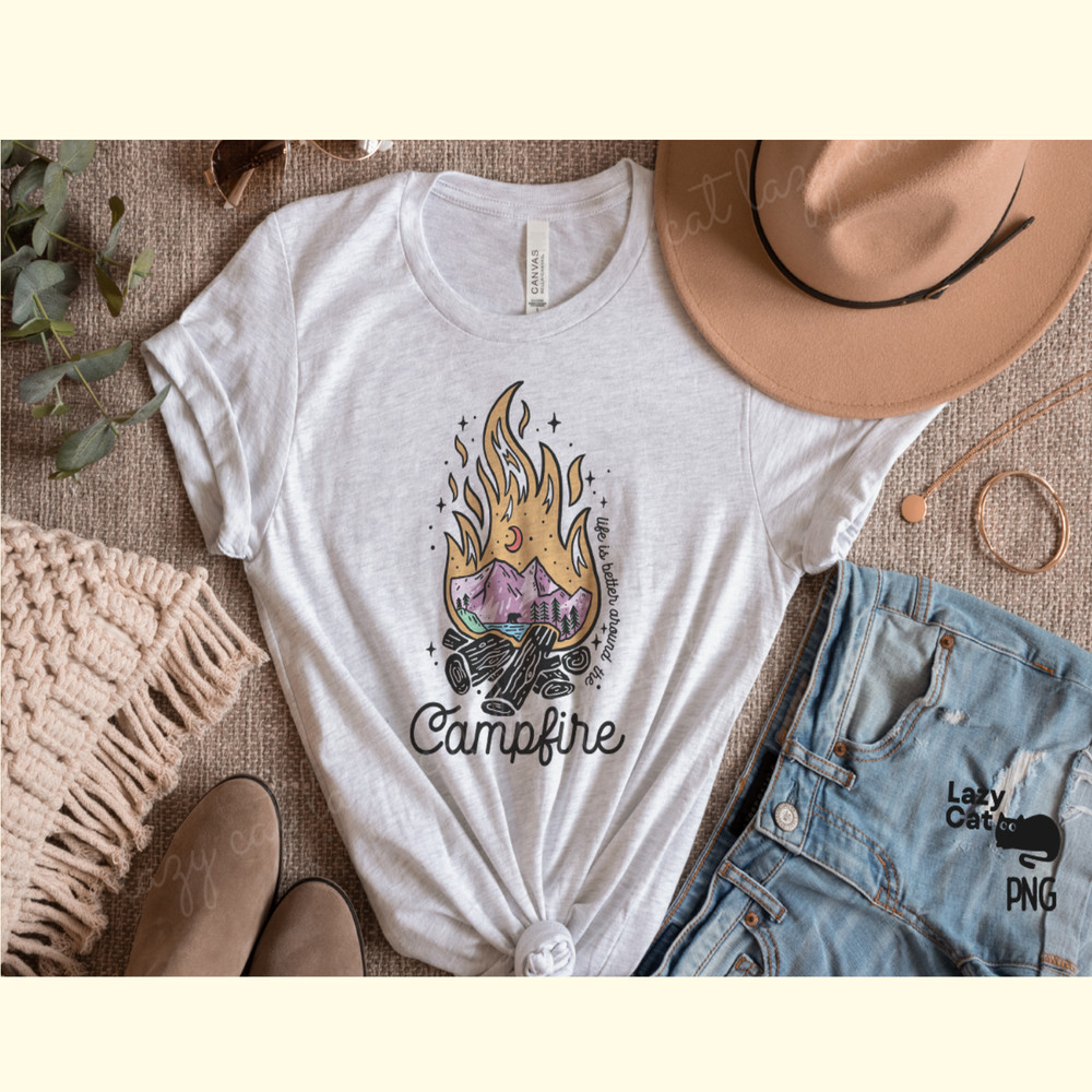 Mountain Campfire Quote PNG Sublimation_ 1.png