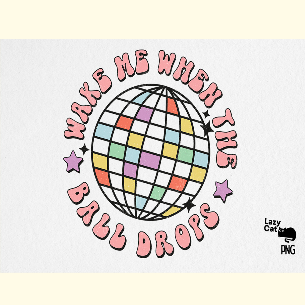 New Year Ball Drop Retro PNG Sublimation.png