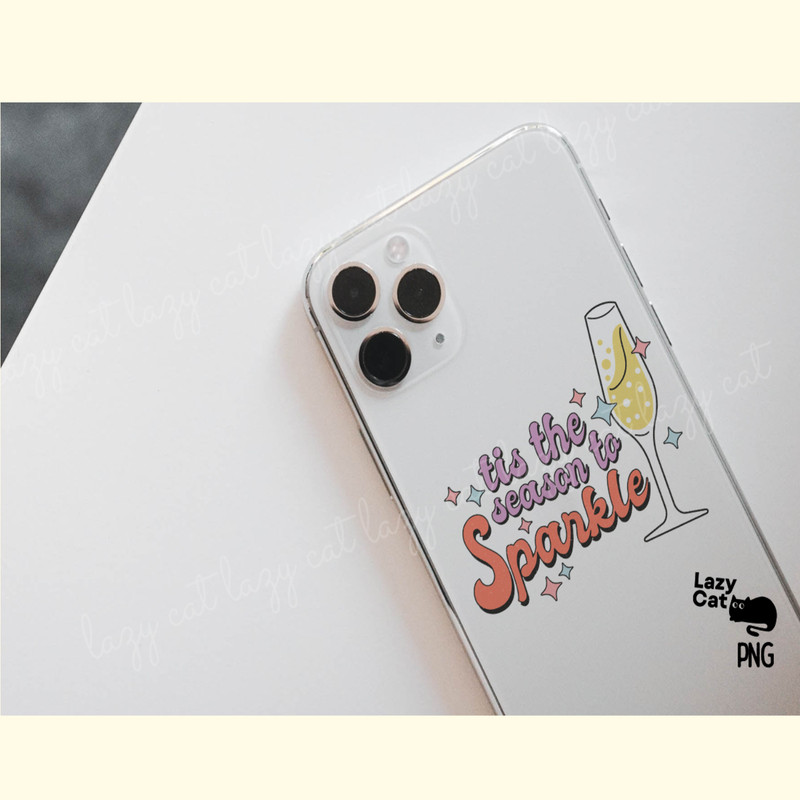 New Year Champagne Retro PNG Sublimation_ 3.png