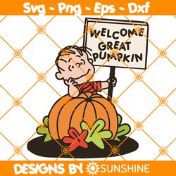Welcome Great Pumpkin SVG, Disney Pumpkin Svg, Fall Autumn 2022 Svg, Thanksgiving Svg, File For Cricut