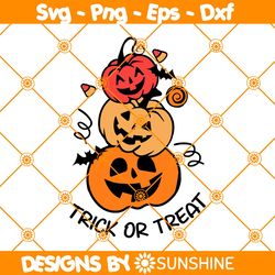 Trick or Treat Pumpkin SVG, Pumpkin SVG, Kids Halloween SVG, Jack o Lantern Svg, Cute Pumpkin Svg, File For Cricut