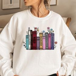 albums as books sweatshirt, trendy aesthetic for book lovers, crewneck sweater