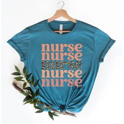 nurse life shirt, leopard nurse life shirt, registered nurse shirts, rn shirts, nurse week, cna shirt, nursing shirt, nu