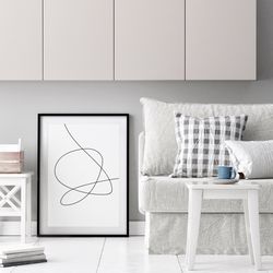 minimalist line printable wall art, bedroom quote art, minimalist poster, kitchen simple poster, simple line wall art