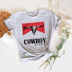 cowboy killer shirt,rodeo sweatshirt,vintage rodeo tshirt,western graphic tee,comfort retro garment dyed, boho,bull head