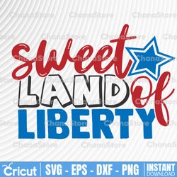 Sweet Land Of Liberty SVG  America SVG Cut File Clip art Silhouette  4th of July SVG
