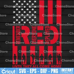 remember everyone deployed svg, red friday svg, american flag svg, military svg, 4th of july svg