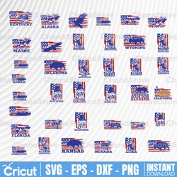 fourth of july bundle svg - united states flag designs - independence day svg - patriotic svg - america svg