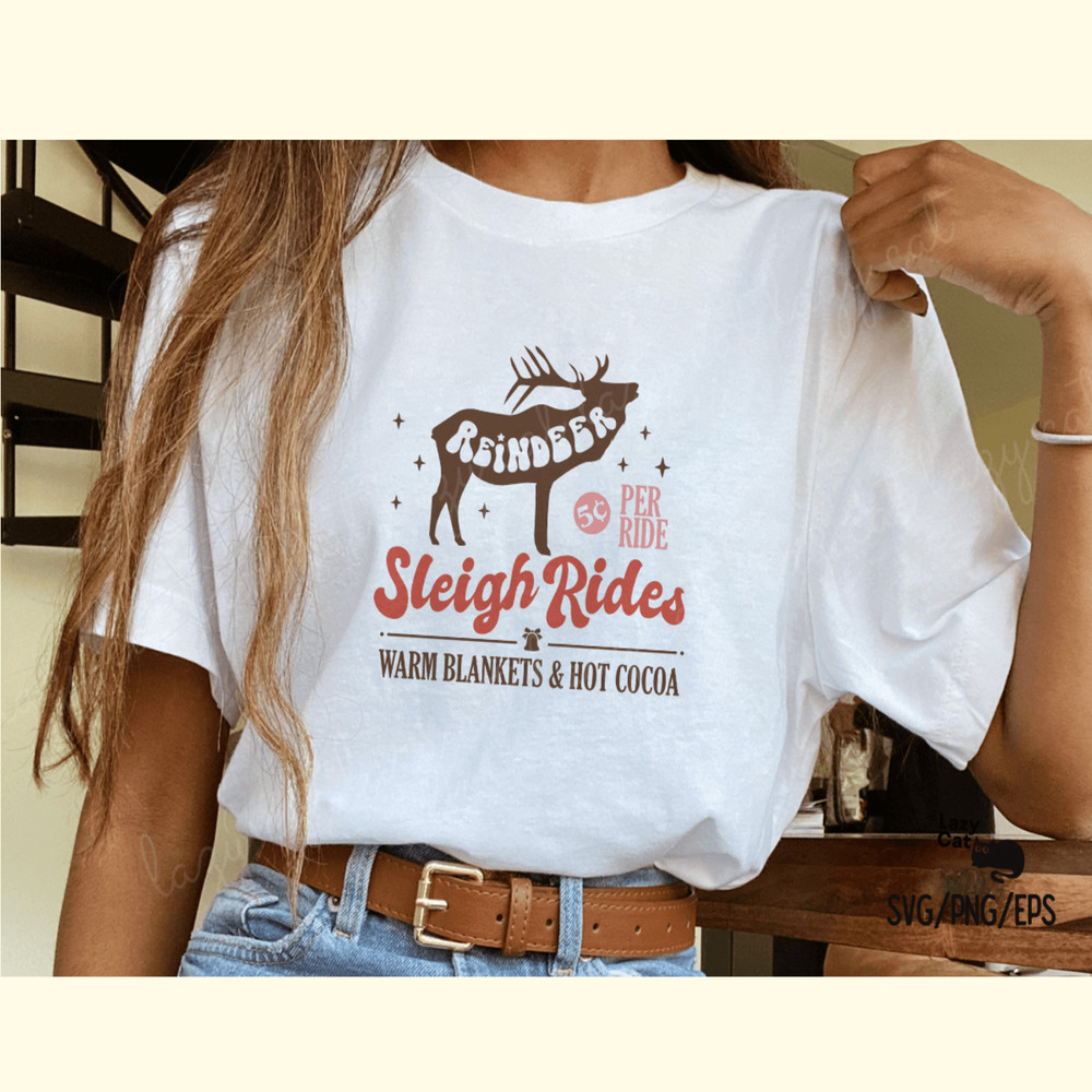 Reindeer Sleigh Ride Christmas Sign SVG_ 0.png