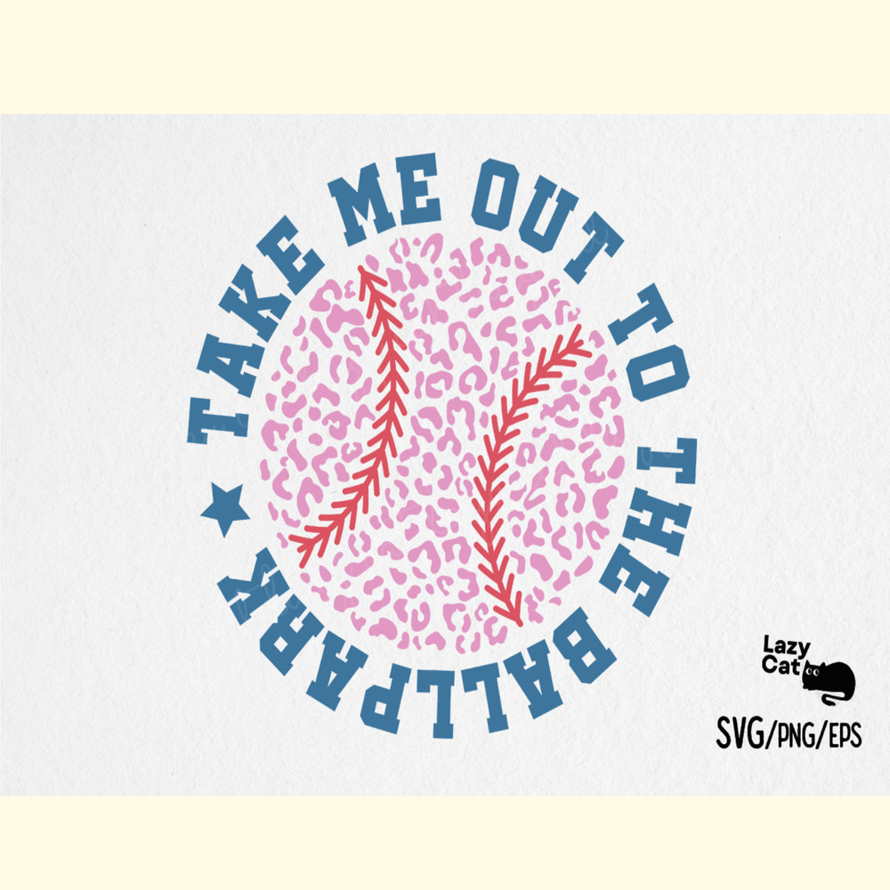 Retro Baseball Leopard Pattern SVG.png