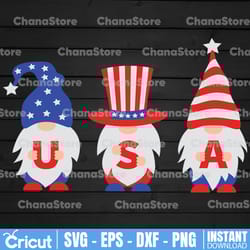 patriotic gnomes svg, 4th of july svg, usa gnomes for cricut projects independence day cut file