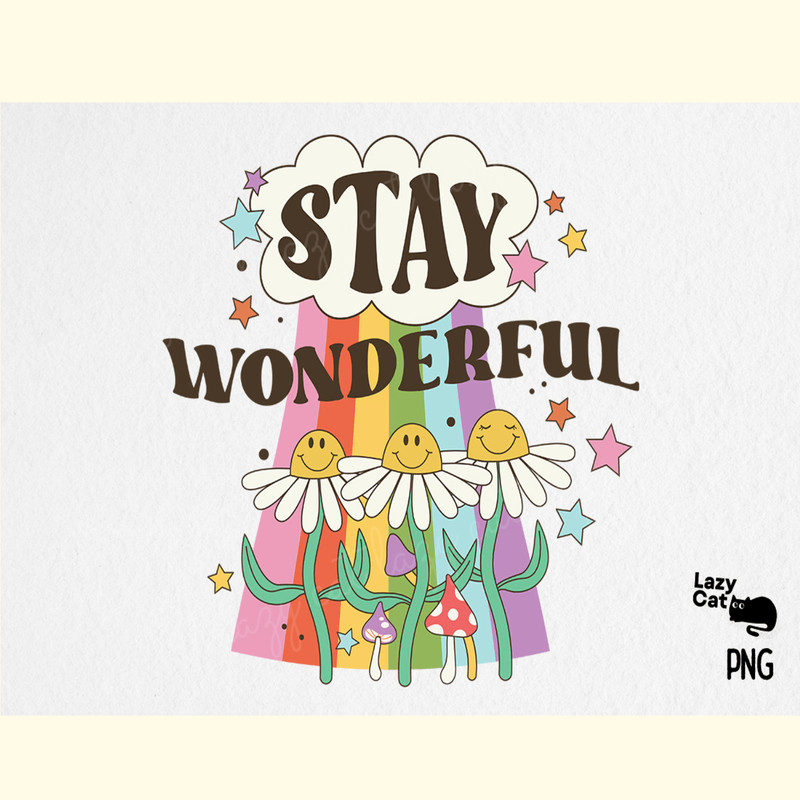 Retro Daisy Quote PNG Sublimation.png