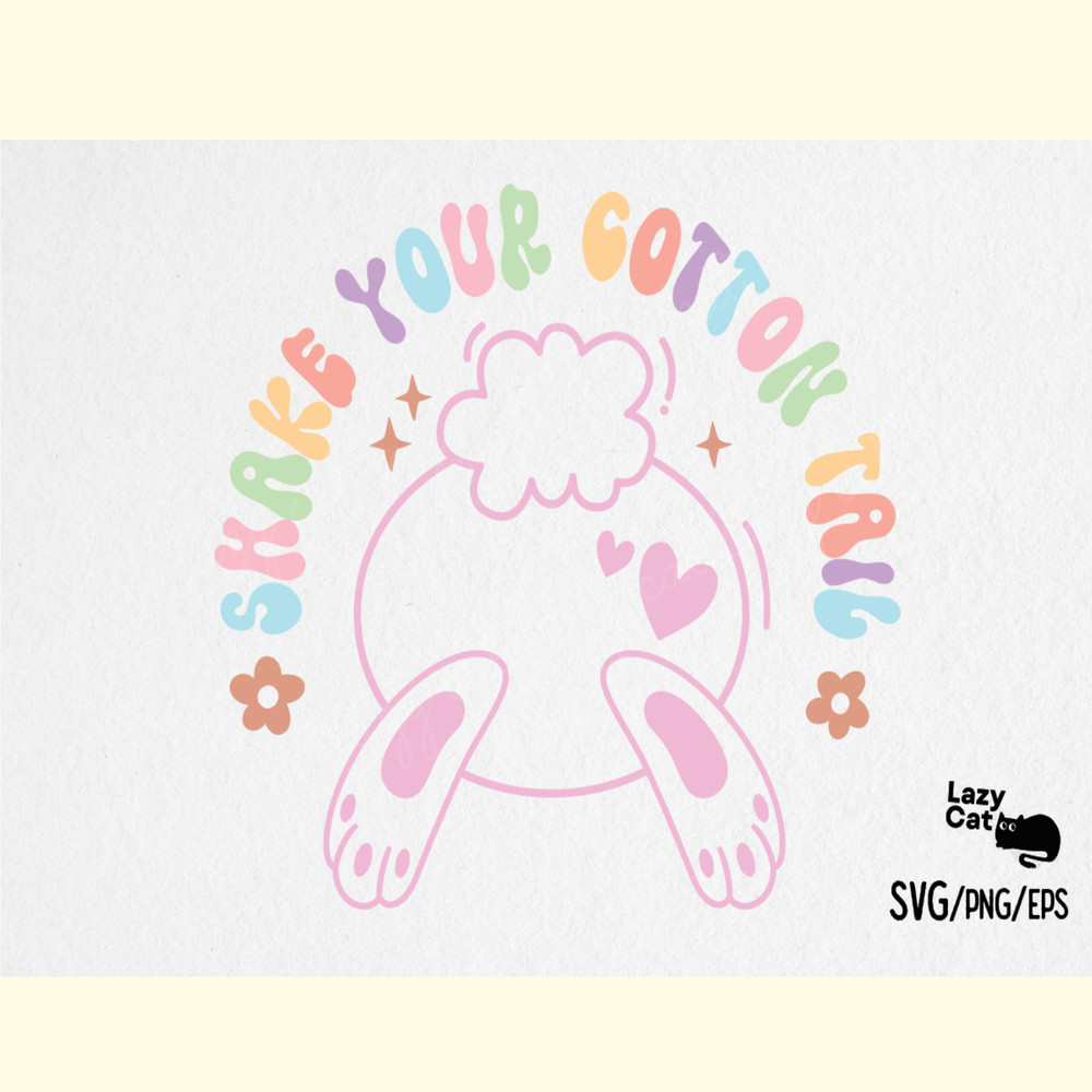 Retro Easter Bunny SVG Design.png