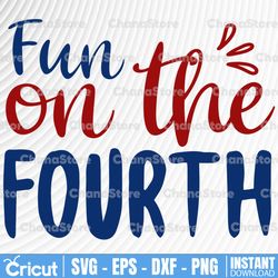 fun on the 4th july independence svg usa flag svg fourth of july svg independence day svg cut file american stars