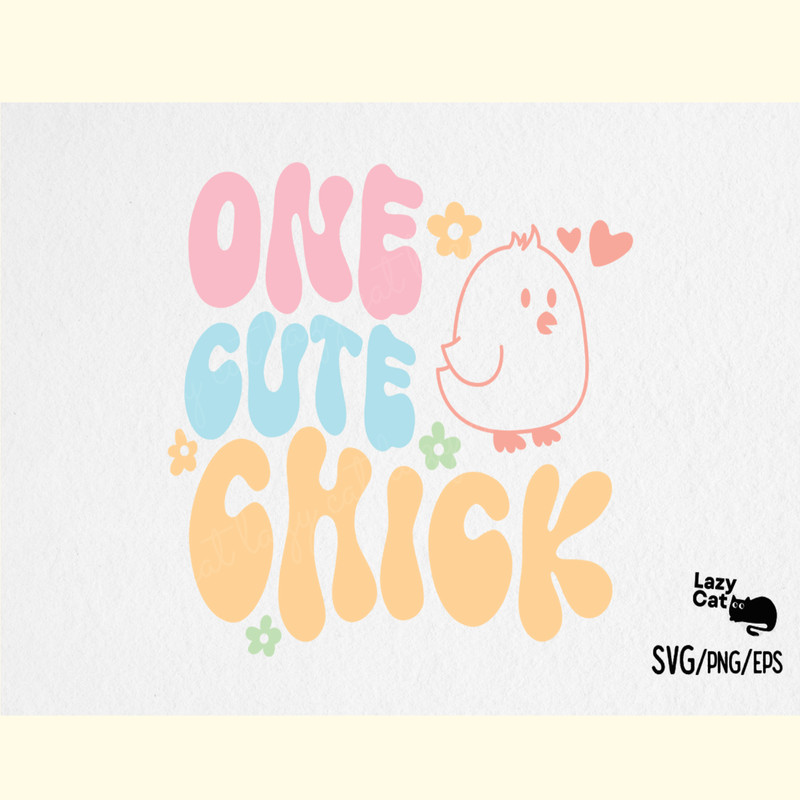 Retro Easter Chick SVG Design.png