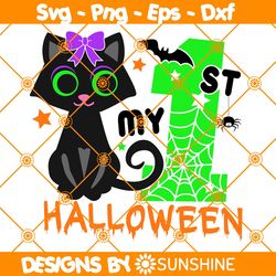 Cat My 1st Halloween Svg, Gift For Kids Svg, Spooky Halloween Svg, Halloween Svg, File For Cricut