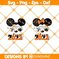 2022 Halloween Disney Svg, Disney Halloween Svg, Mickey & Minnie Halloween Svg, Mouse Head Disney Svg, File For Cricut