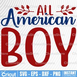 all american boy svg, america, patriotic, all american family, 4th of july, cutting files for use with silhouette cameo,