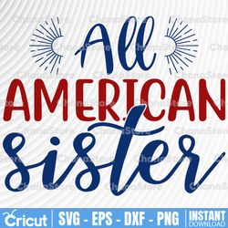 all american girl svg file, 4th of july shirt iron on transfer design for girls, 4th of july svg, patriotic svg file,