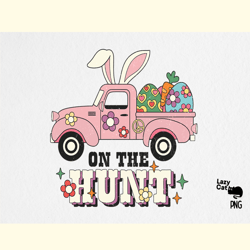 Retro Easter Truck PNG Sublimation