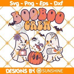 Ghost Boo Boo Crew Svg, Cute Ghost Svg, Boo Boo Crew Svg, Halloween Svg, File for Cricut