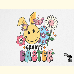 retro groovy easter png sublimation