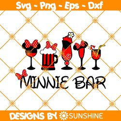 Disney Minnie Bar Svg, Drinking Svg, Drinking Around the World Svg, Minnie Mouse Svg, Disney Vacation Svg, File for Cric