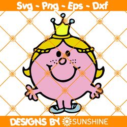 Little Miss Princess SVG, Little Miss PNG, Little Miss  Svg, Funny Cartoon Svg, File for Cricut