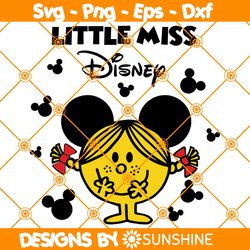 Little Miss Disney Svg, Little Miss Sunshine SVG, Little Miss Svg, Funny Cartoon Svg, File for Cricut