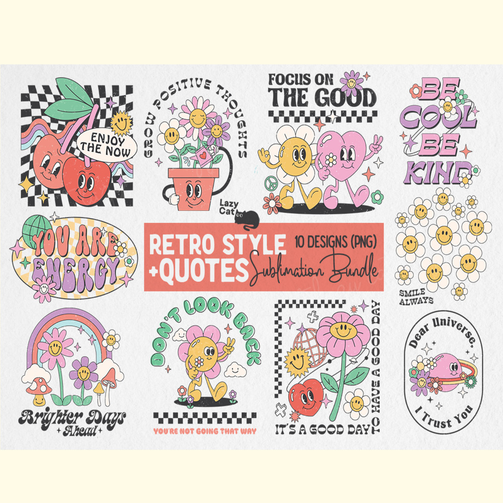 Retro Quote PNG Sublimation Bundle.png