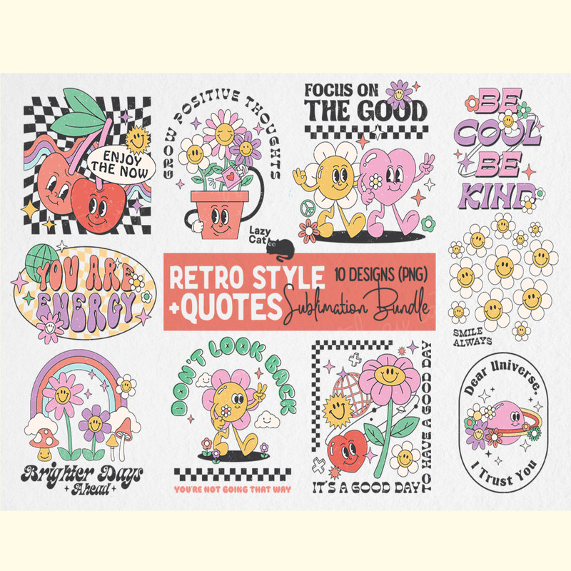 Retro Quote PNG Sublimation Bundle.png