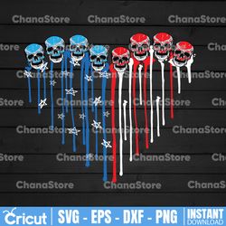 american flag heart skull png 4th of july 2021 skull lover merica png, american png, usa flag png, patriot png, 4th of