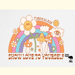 retro rainbow quote png sublimation