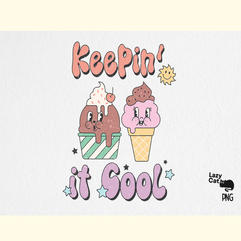 Retro Summer Ice Cream PNG Sublimation.png