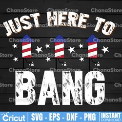 just here to bang png 4th of july flag fireworks firecrackers independence day  png sublimation