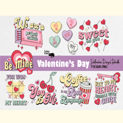 retro valentines day sublimation bundle