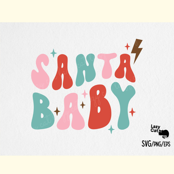 Santa Baby Christmas SVG Design.png